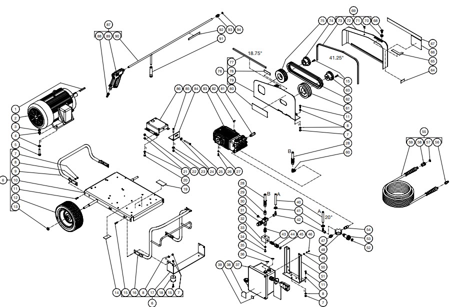 MITM CW-5004-0ME4 pressure washer parts and manual